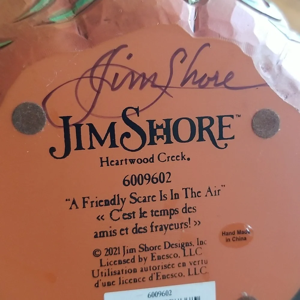 Jim Shore Halloween basket AUTOGRAPHED - Picture 8 of 12